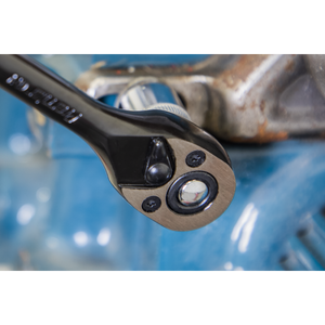 Sealey AK7997 Premier Black Ratchet Wrench 1/4"Sq Drive - additional view 3