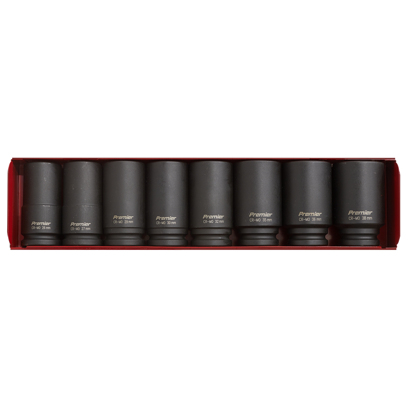 Sealey AK80/9M Premier Deep Impact Socket Set 3/4"Sq Drive 8pc - additional view 2