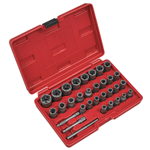 Sealey AK8132 Slim Design Bolt & Nut Extractor Set 32pc