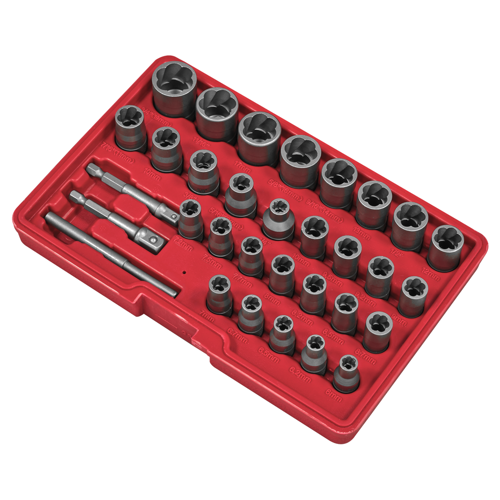 Sealey AK8132 Slim Design Bolt & Nut Extractor Set 32pc - additional view 8