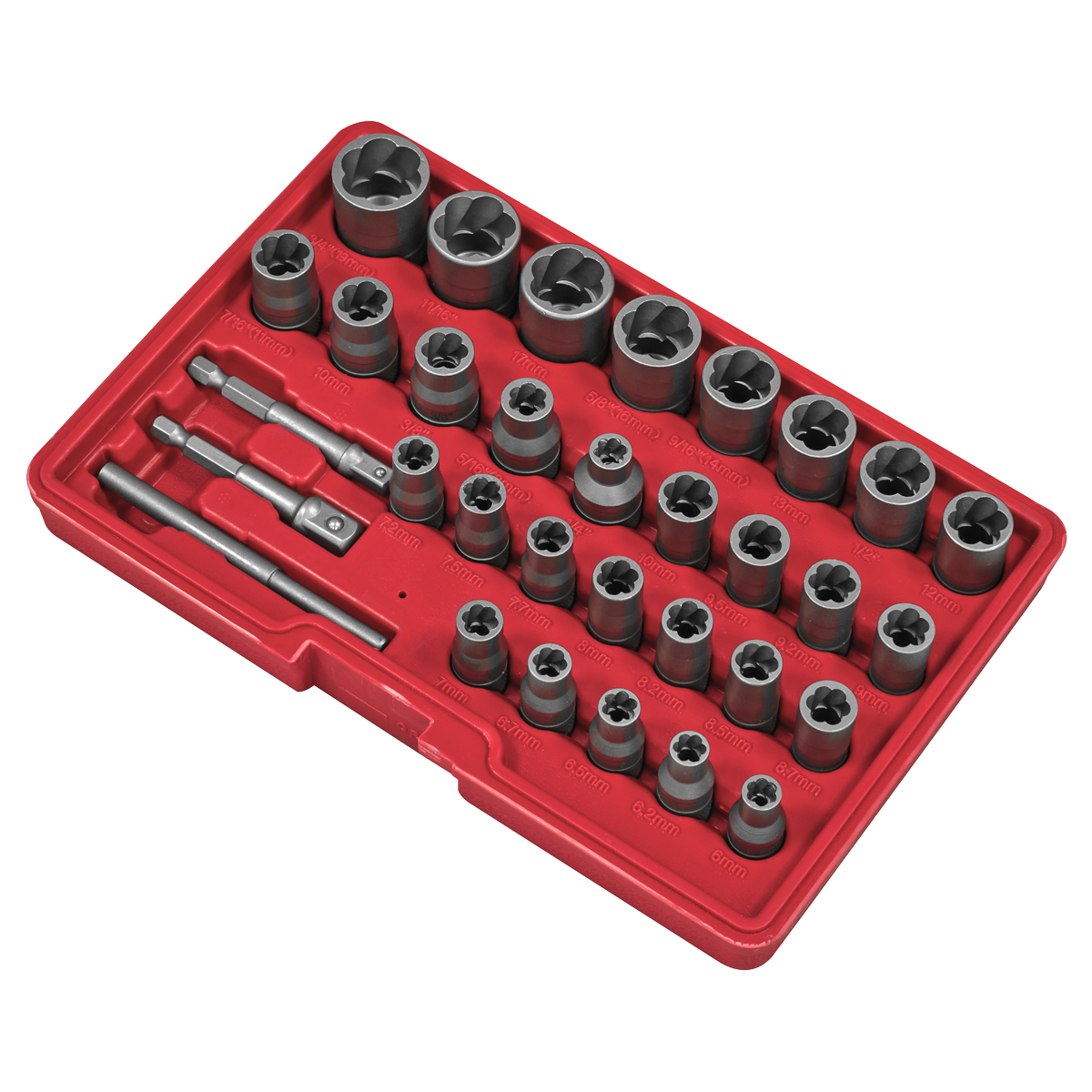 Sealey AK8132 Slim Design Bolt & Nut Extractor Set 32pc - additional view 8