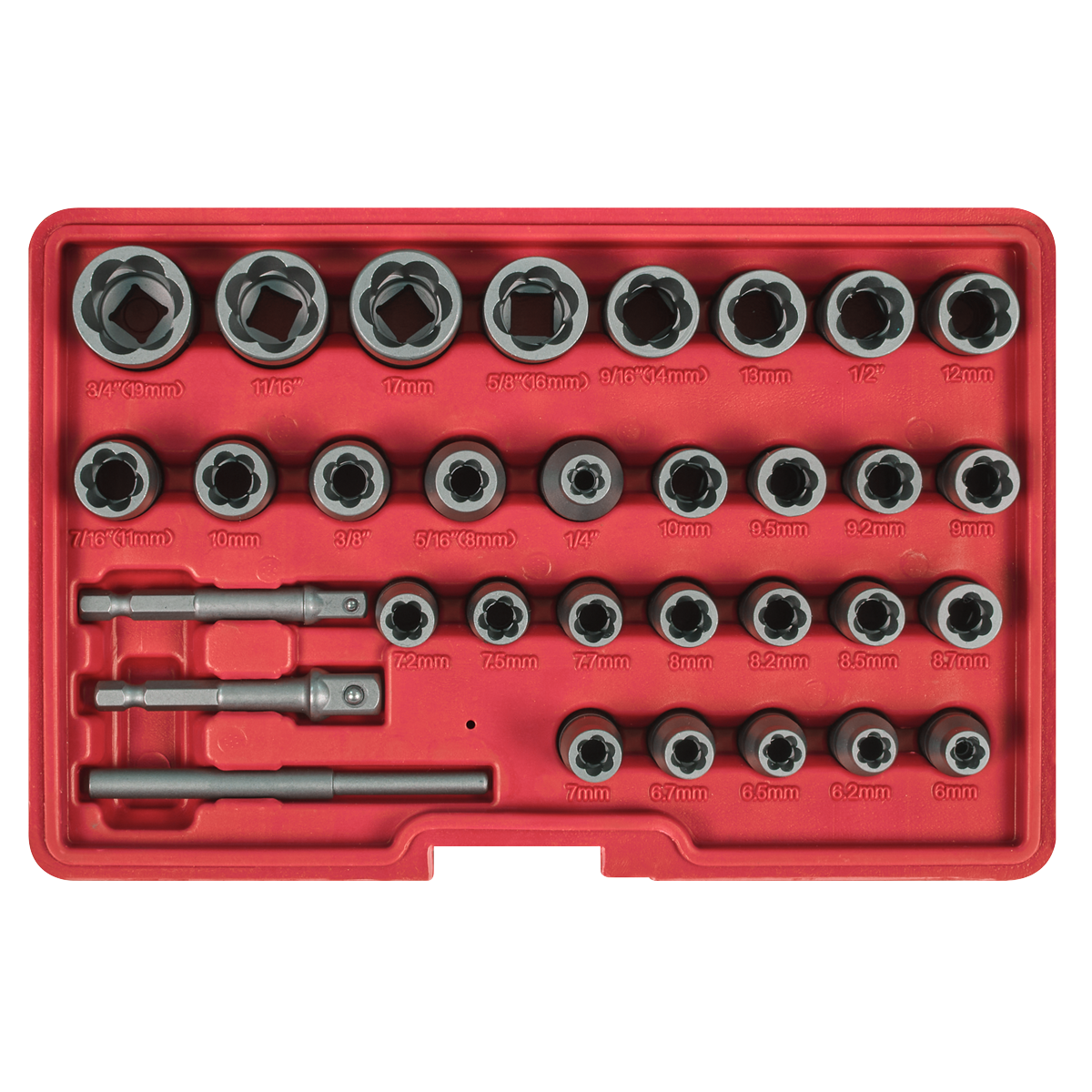 Sealey AK8132 Slim Design Bolt & Nut Extractor Set 32pc - additional view 3