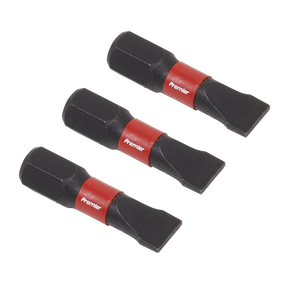 Sealey AK8203 Premier Slotted Impact Power Tool Bits 6.5 x 25mm 3pc