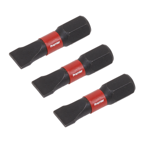 Sealey AK8203 Premier Slotted Impact Power Tool Bits 6.5 x 25mm 3pc - additional view 2