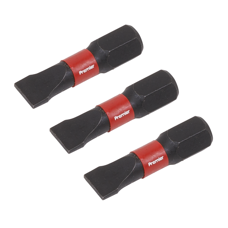 Sealey AK8203 Premier Slotted Impact Power Tool Bits 6.5 x 25mm 3pc - additional view 2