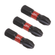 Sealey AK8206 Premier Phillips Impact Power Tool Bits #3 x 25mm 3pc
