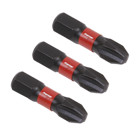 Sealey AK8206 Premier Phillips Impact Power Tool Bits #3 x 25mm 3pc