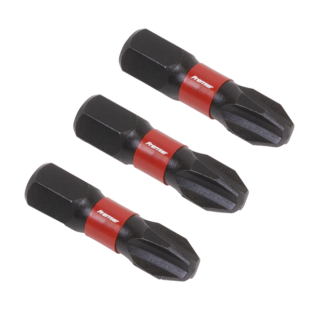 Sealey AK8206 Premier Phillips Impact Power Tool Bits #3 x 25mm 3pc