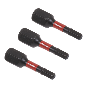 Sealey AK8211 Premier Hex Impact Power Tool Bits 3 x 25mm 3pc