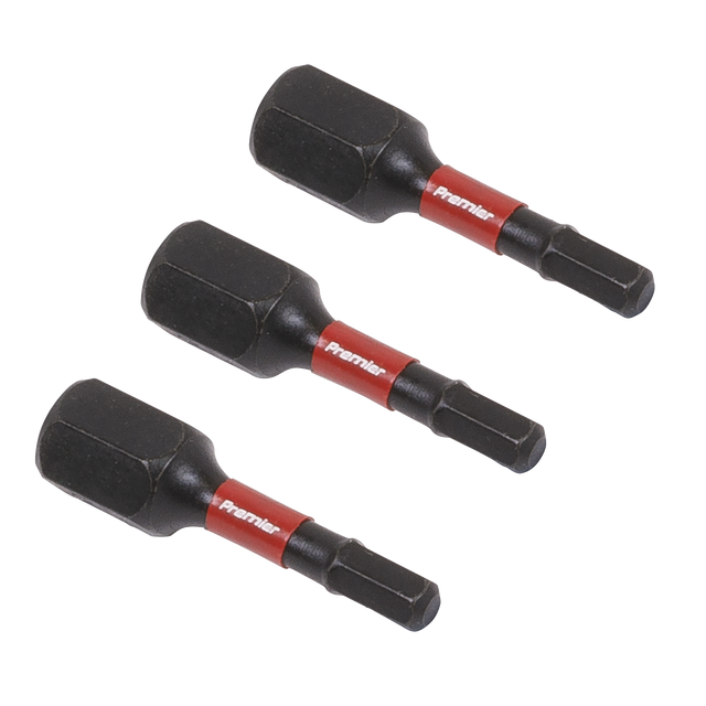 Sealey AK8211 Premier Hex Impact Power Tool Bits 3 x 25mm 3pc