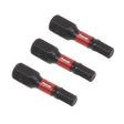 Sealey AK8212 Premier Hex Impact Power Tool Bits 4 x 25mm 3pc