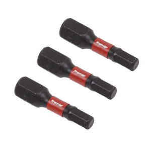 Sealey AK8212 Premier Hex Impact Power Tool Bits 4 x 25mm 3pc