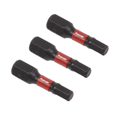 Sealey AK8212 Premier Hex Impact Power Tool Bits 4 x 25mm 3pc