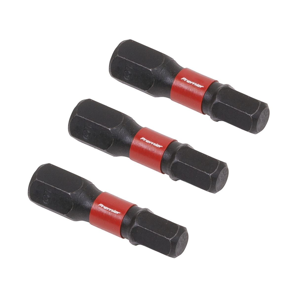 Sealey AK8213 Premier Hex Impact Power Tool Bits 5 x 25mm 3pc