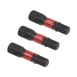 Sealey AK8213 Premier Hex Impact Power Tool Bits 5 x 25mm 3pc