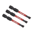 Sealey AK8226 Premier Slotted Impact Power Tool Bits 4.5 x 50mm 3pc