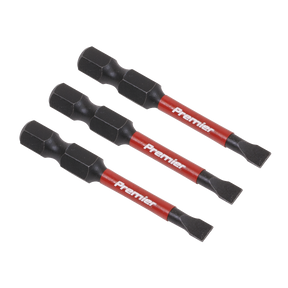 Sealey AK8226 Premier Slotted Impact Power Tool Bits 4.5 x 50mm 3pc