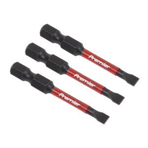 Sealey AK8226 Premier Slotted Impact Power Tool Bits 4.5 x 50mm 3pc