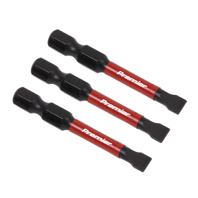 Sealey AK8227 Premier Slotted Impact Power Tool Bits 5.5 x 50mm 3pc