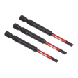Sealey AK8251 Premier Slotted Impact Power Tool Bits 4.5 x 75mm 3pc