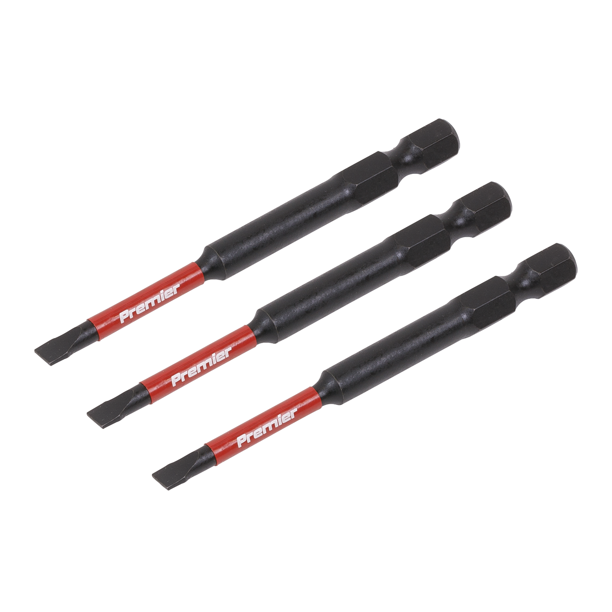 Sealey AK8251 Premier Slotted Impact Power Tool Bits 4.5 x 75mm 3pc - additional view 2