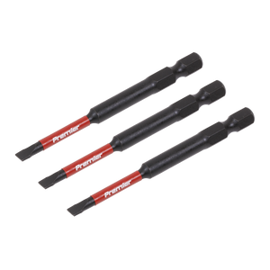 Sealey AK8251 Premier Slotted Impact Power Tool Bits 4.5 x 75mm 3pc - additional view 2