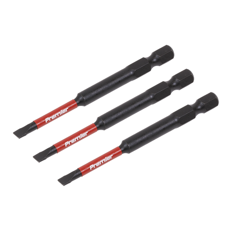 Sealey AK8251 Premier Slotted Impact Power Tool Bits 4.5 x 75mm 3pc - additional view 2