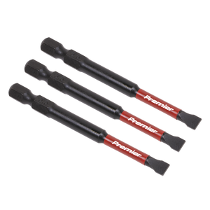 Sealey AK8252 Premier Slotted Impact Power Tool Bits 5.5 x 75mm 3pc