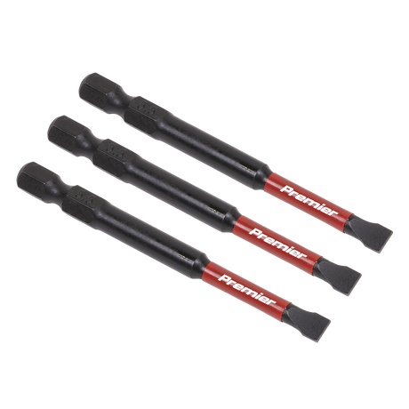 Sealey AK8252 Premier Slotted Impact Power Tool Bits 5.5 x 75mm 3pc