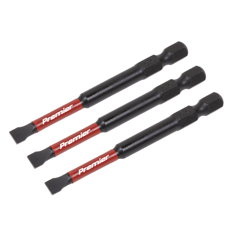Sealey AK8252 Premier Slotted Impact Power Tool Bits 5.5 x 75mm 3pc - additional view 2