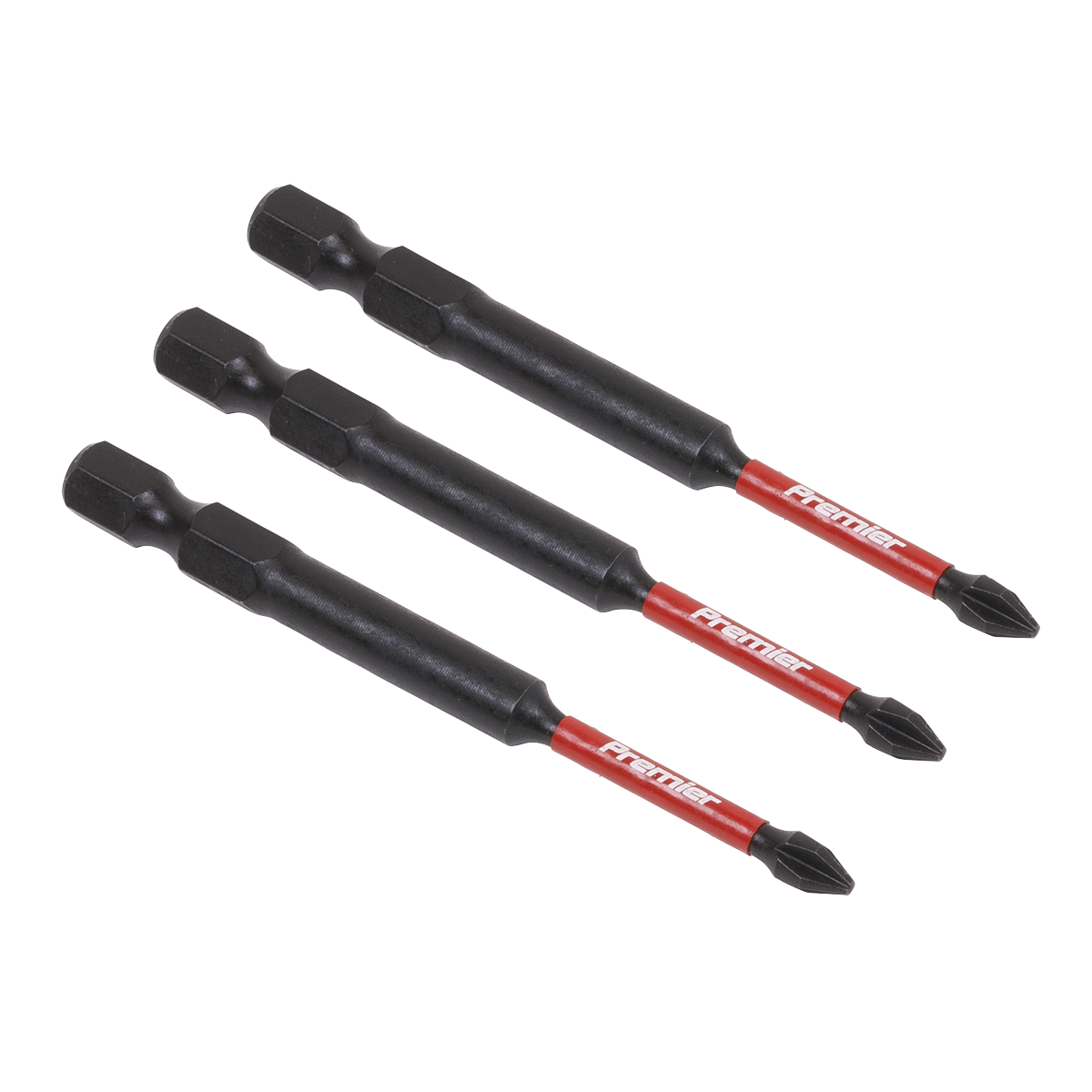 Sealey AK8254 Premier Phillips Impact Power Tool Bits #1 x 75mm 3pc