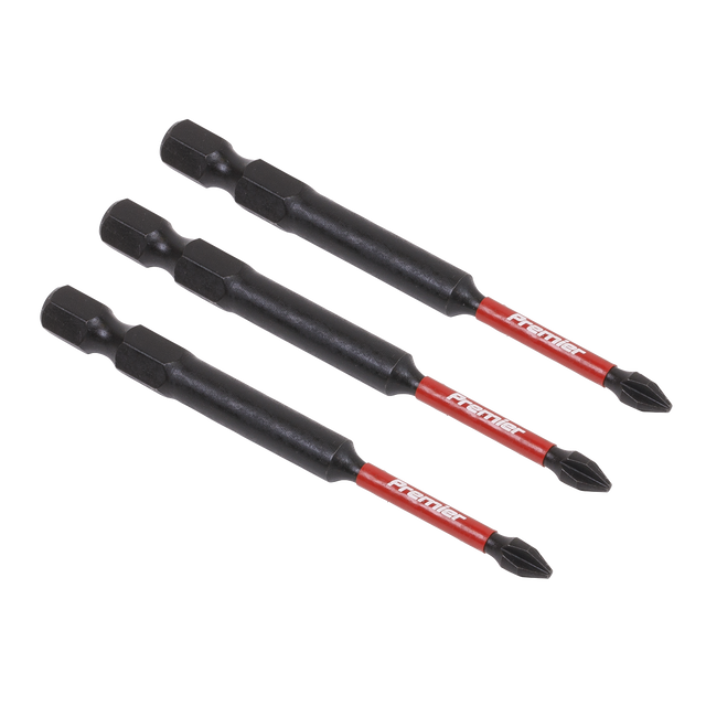 Sealey AK8254 Premier Phillips Impact Power Tool Bits #1 x 75mm 3pc