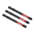 Sealey AK8256 Premier Phillips Impact Power Tool Bits #3 x 75mm 3pc