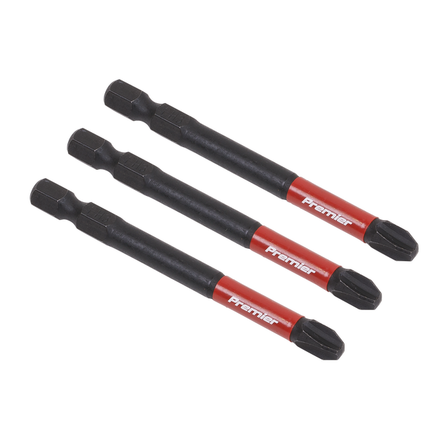 Sealey AK8256 Premier Phillips Impact Power Tool Bits #3 x 75mm 3pc