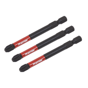 Sealey AK8256 Premier Phillips Impact Power Tool Bits #3 x 75mm 3pc - additional view 2