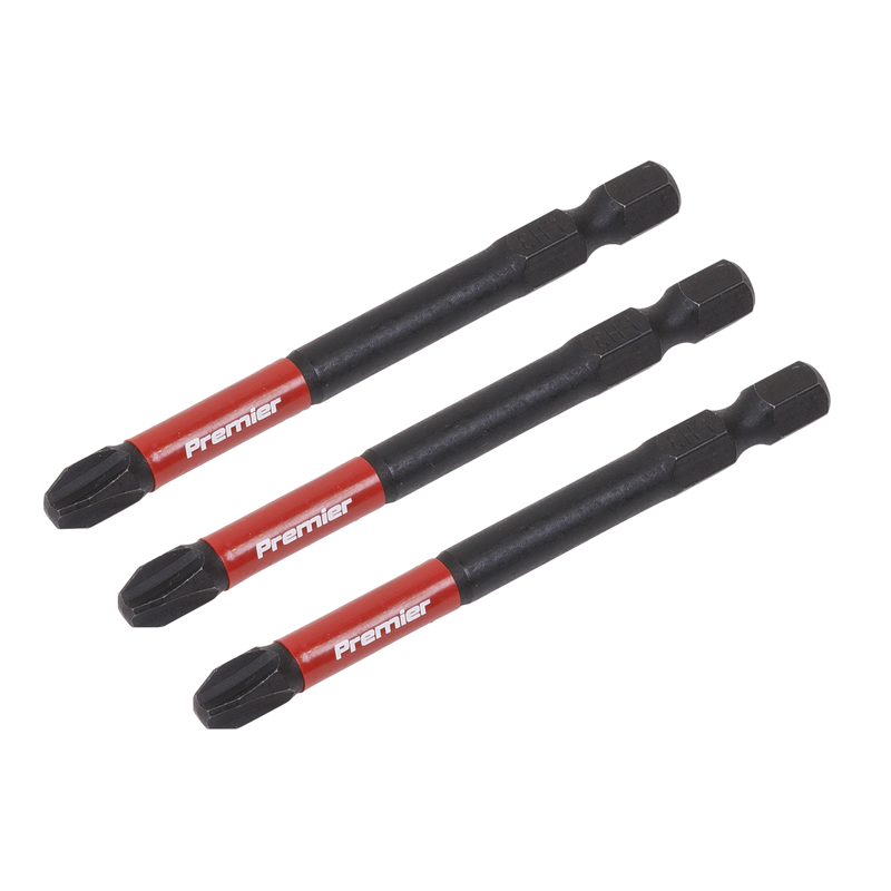 Sealey AK8256 Premier Phillips Impact Power Tool Bits #3 x 75mm 3pc - additional view 2