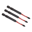 Sealey AK8257 Premier Pozi Impact Power Tool Bits #1 x 75mm 3pc