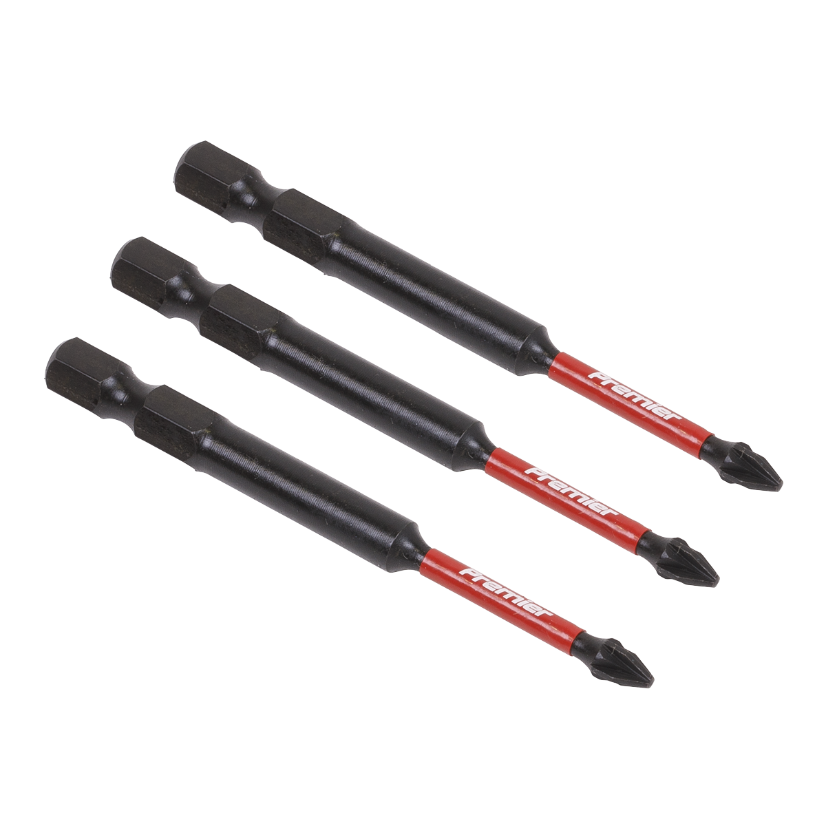 Sealey AK8257 Premier Pozi Impact Power Tool Bits #1 x 75mm 3pc