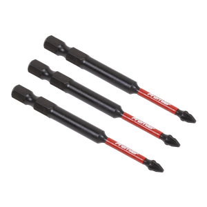 Sealey AK8257 Premier Pozi Impact Power Tool Bits #1 x 75mm 3pc