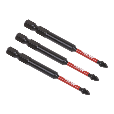 Sealey AK8257 Premier Pozi Impact Power Tool Bits #1 x 75mm 3pc