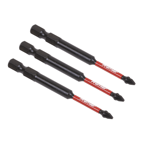 Sealey AK8257 Premier Pozi Impact Power Tool Bits #1 x 75mm 3pc