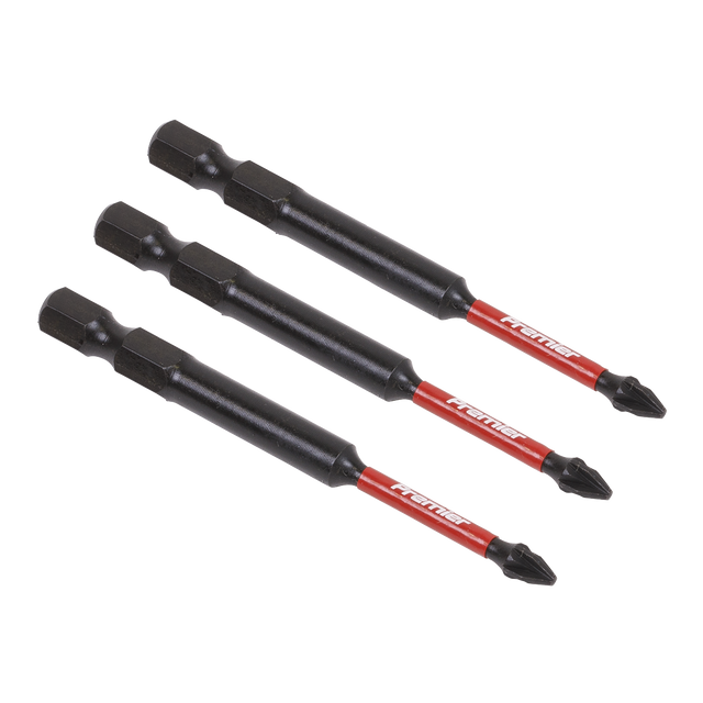 Sealey AK8257 Premier Pozi Impact Power Tool Bits #1 x 75mm 3pc