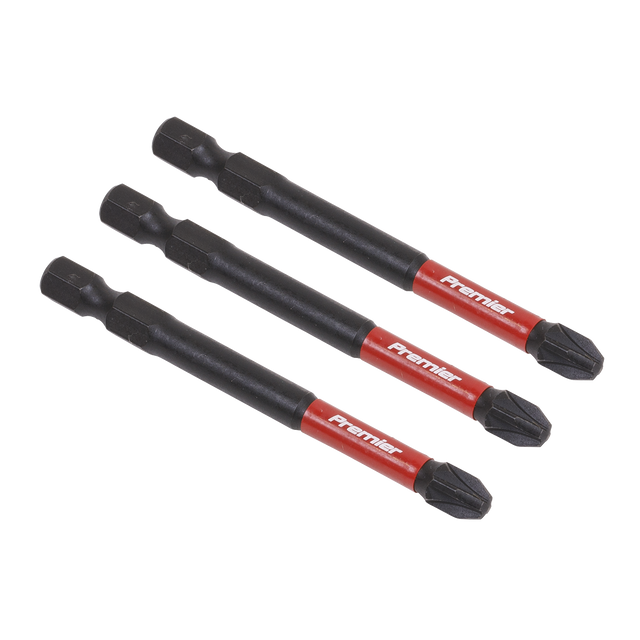 Sealey AK8259 Premier Pozi Impact Power Tool Bits #3 x 75mm 3pc