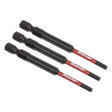 Sealey AK8261 Premier Hex Impact Power Tool Bits 3 x 75mm 3pc