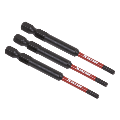 Sealey AK8261 Premier Hex Impact Power Tool Bits 3 x 75mm 3pc