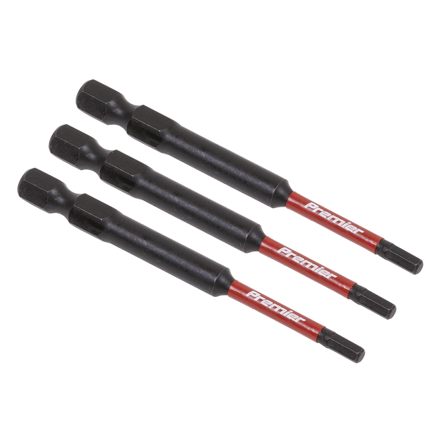 Sealey AK8261 Premier Hex Impact Power Tool Bits 3 x 75mm 3pc