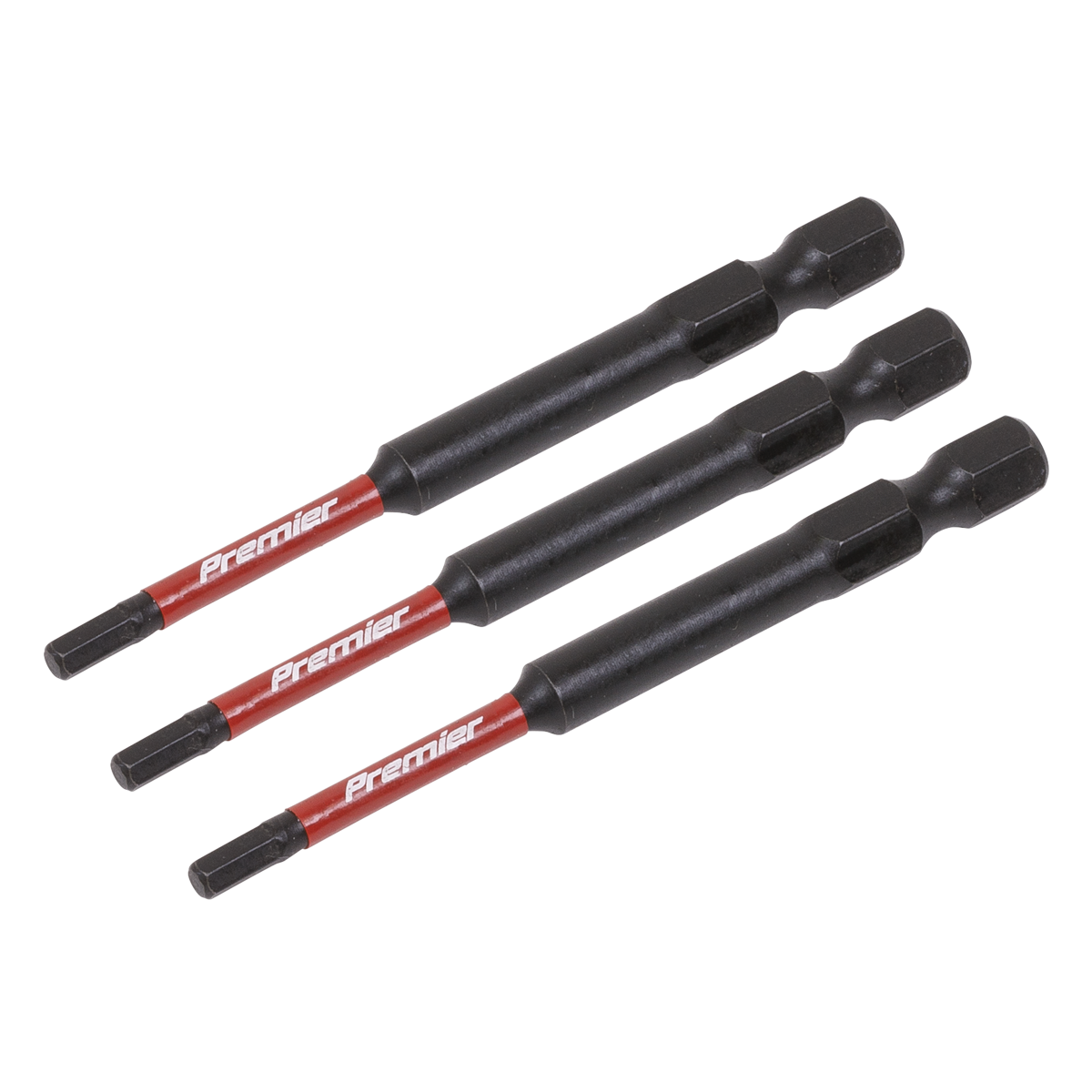 Sealey AK8261 Premier Hex Impact Power Tool Bits 3 x 75mm 3pc - additional view 2