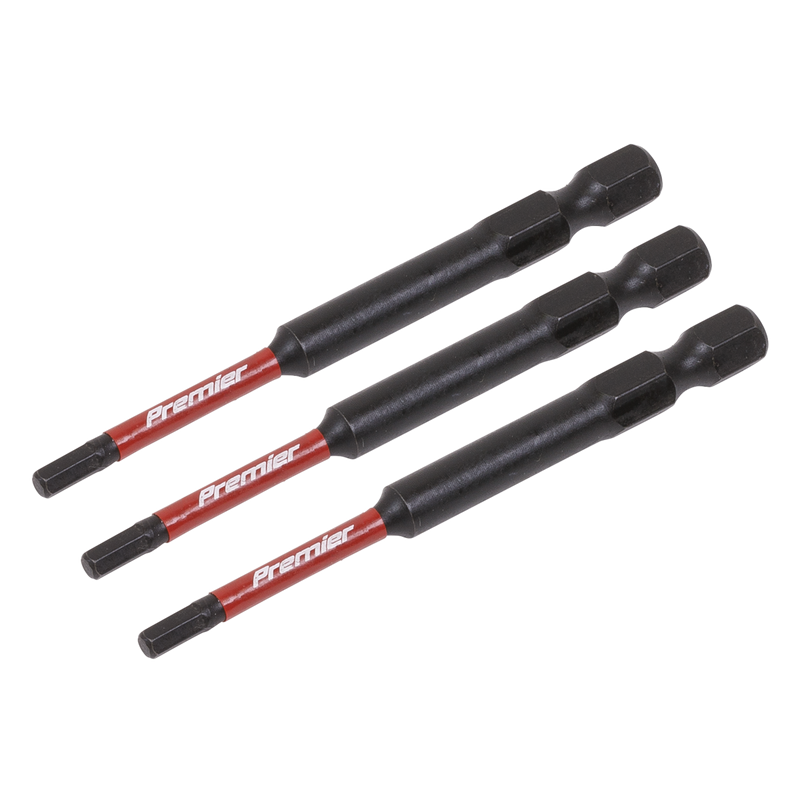Sealey AK8261 Premier Hex Impact Power Tool Bits 3 x 75mm 3pc - additional view 2