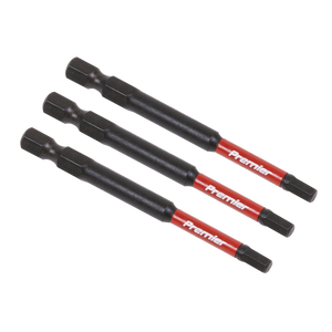 Sealey AK8262 Premier Hex Impact Power Tool Bits 4 x 75mm 3pc
