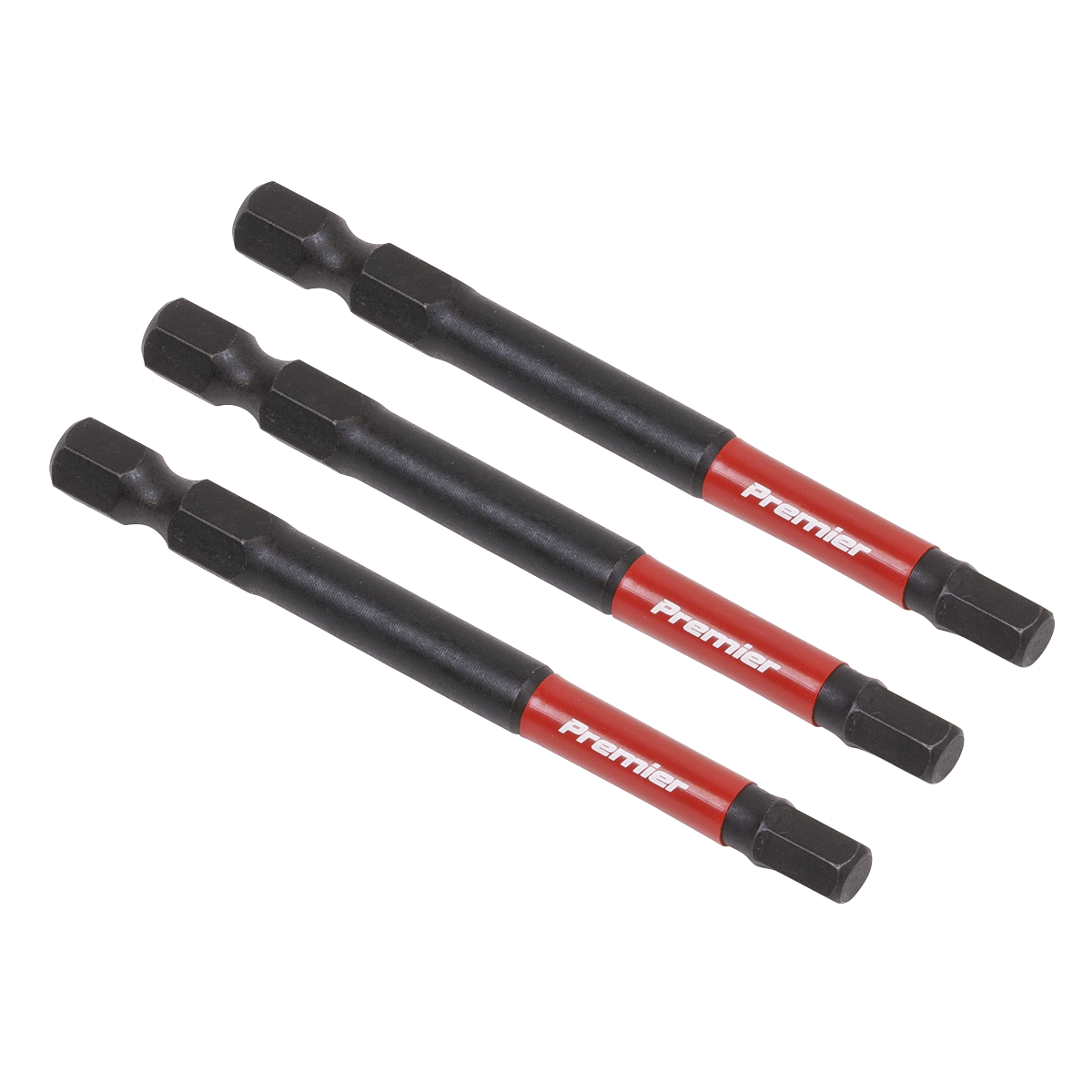 Sealey AK8263 Premier Hex Impact Power Tool Bits 5 x 75mm 3pc